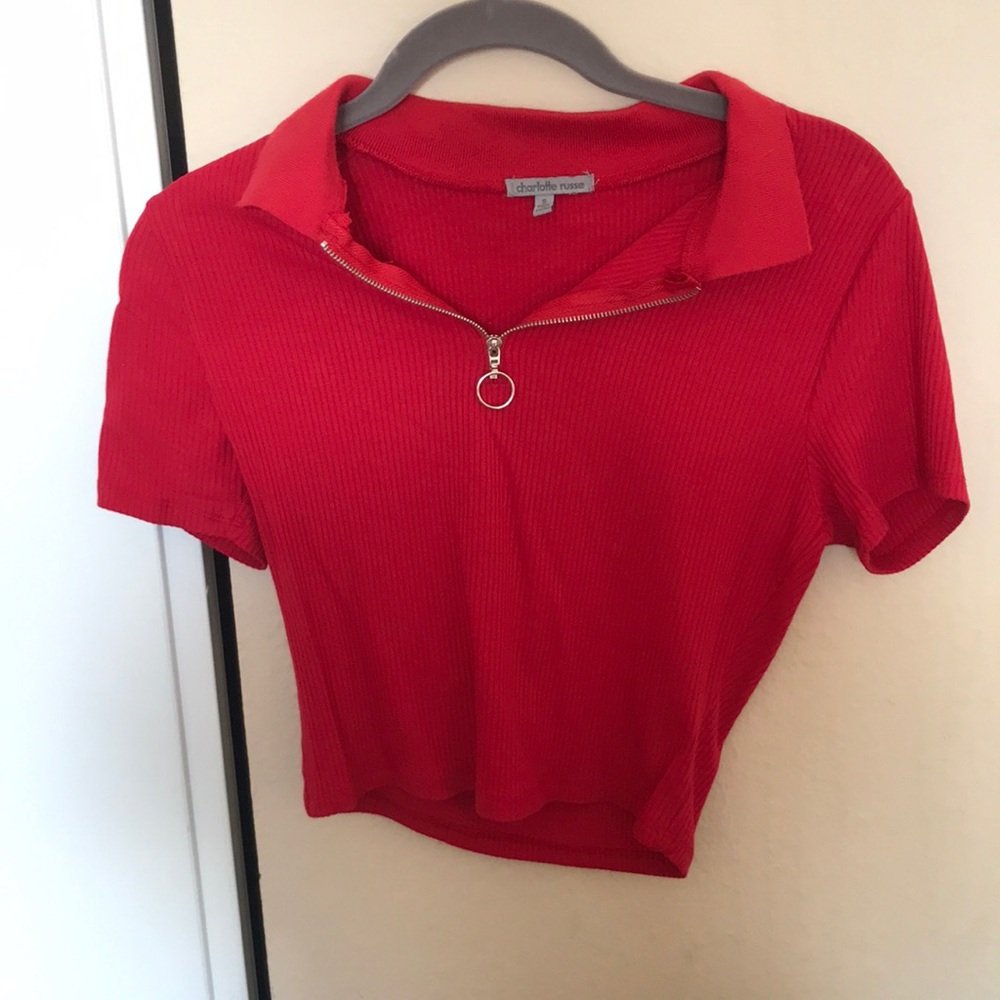 Red Crop Top